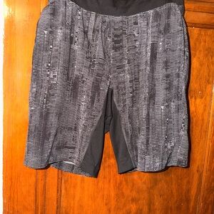 lululemon athletica Black and Gray Athletic Shorts